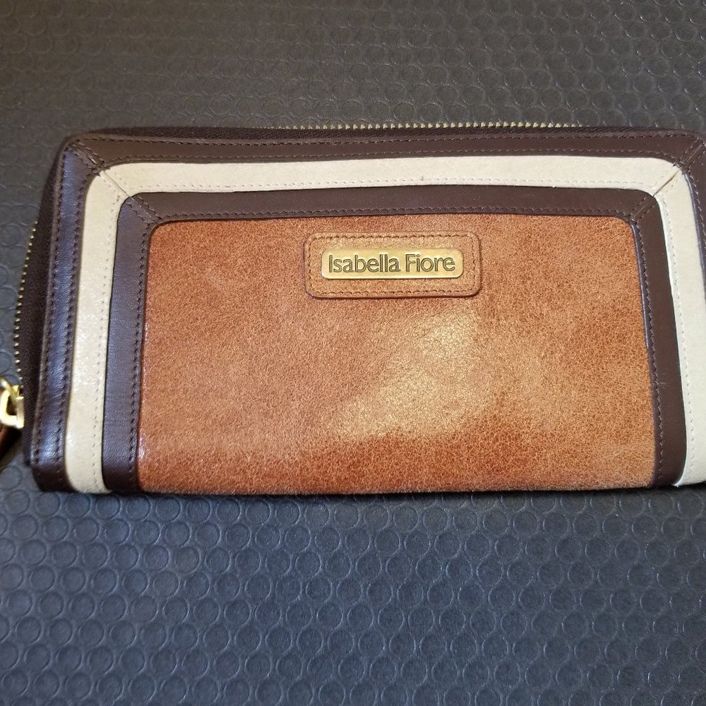 Isabella Fiore Showroom Exclusive Leather Zip Wallet/Wristlet